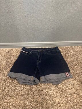 Tommy Hilfiger Dark Blue Rolled Cuff Denim Shorts